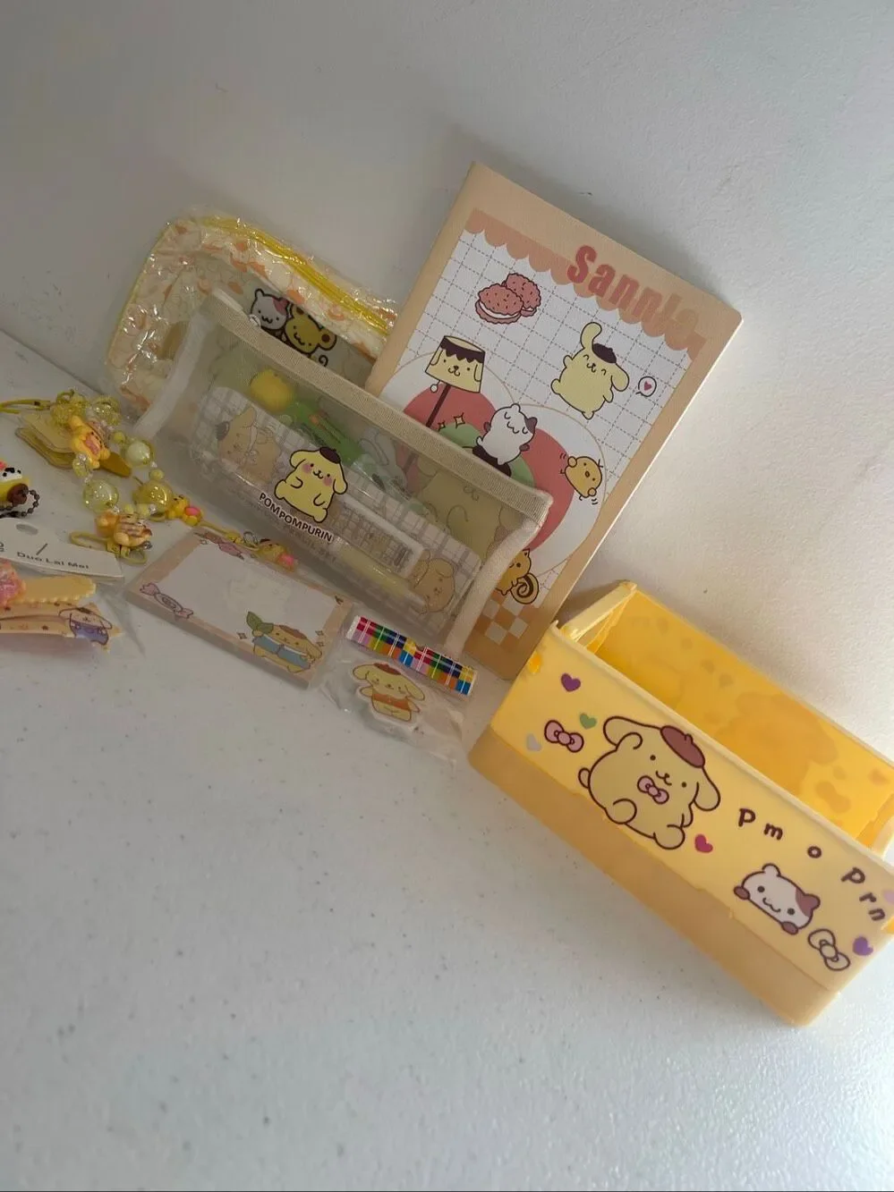 Pompompurin stocking stuffer or back to school bundle lot 18 pieces pens, eraser